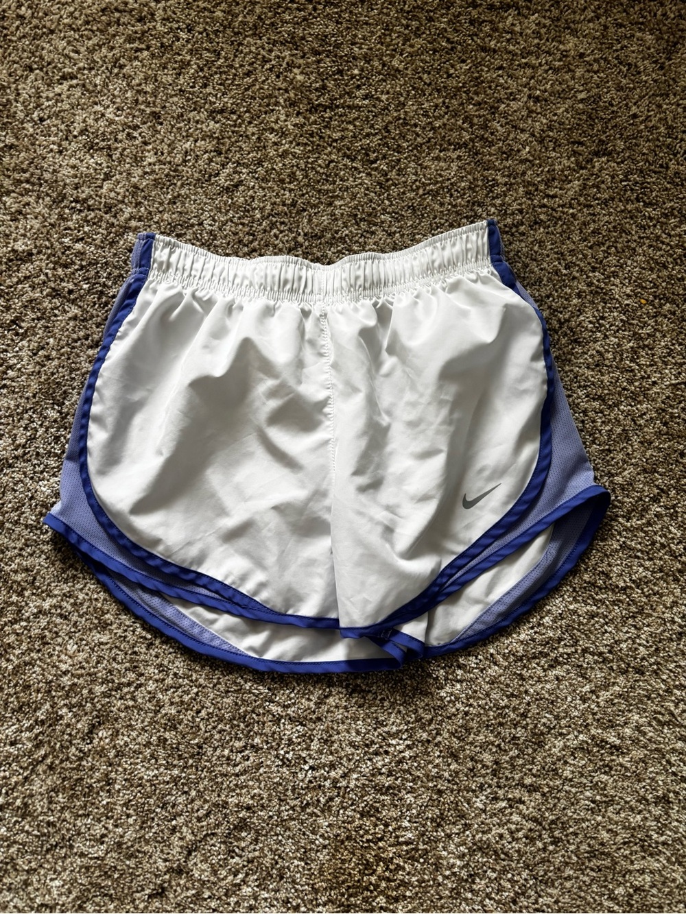 Nike Women’s White Shorts with Purple Trim